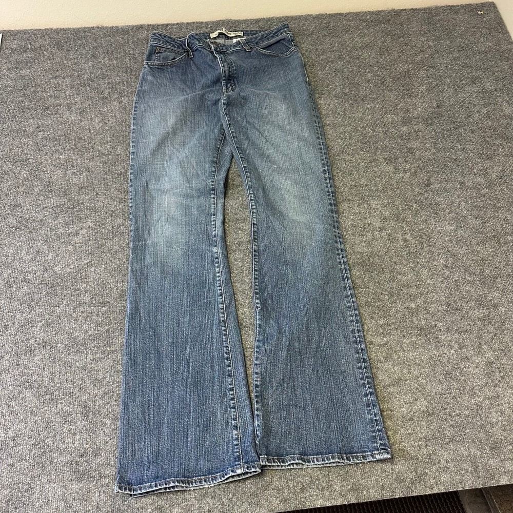 Gap Jeans Womens Size 12L Blue Flare Stretch Medium Wash Denim Long Inseam